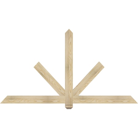 Ekena Millwork Kennewick Rough Sawn Timber Gable Bracket, Douglas Fir, 72"W x 39"H x 2"D x 4"F, 13/12 Pitch GBW072X39X0204KEN00RDF